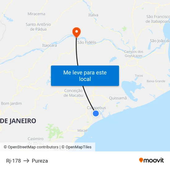 Rj-178 to Pureza map