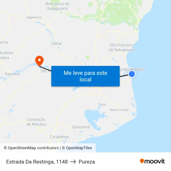 Estrada Da Restinga, 1148 to Pureza map
