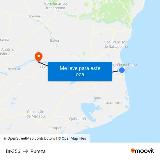 Br-356 to Pureza map