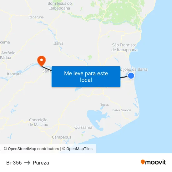 Br-356 to Pureza map