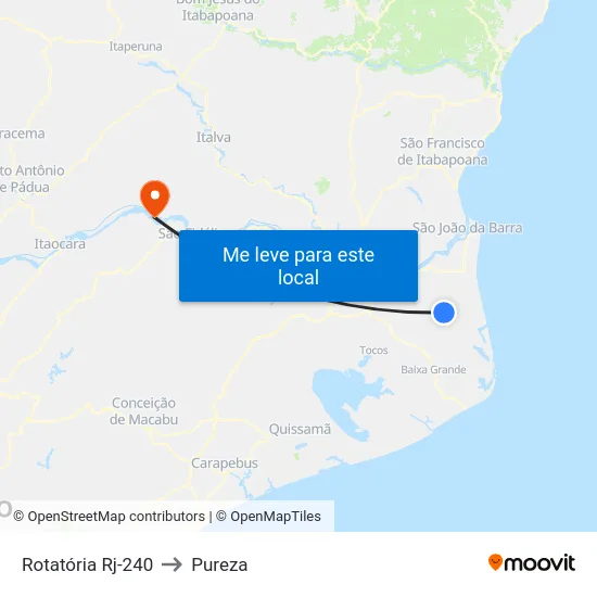 Rotatória Rj-240 to Pureza map