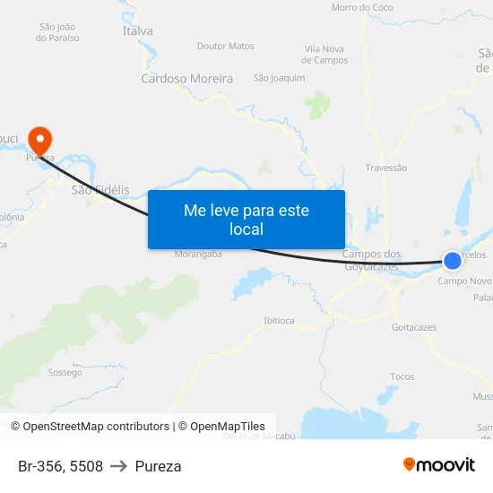 Br-356, 5508 to Pureza map