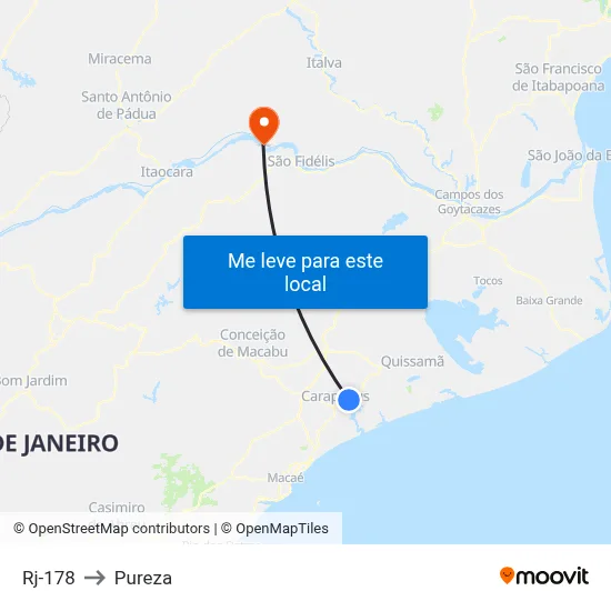 Rj-178 to Pureza map