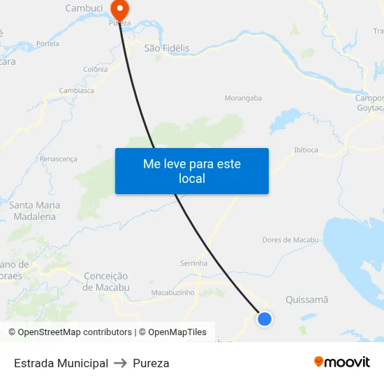 Estrada Municipal to Pureza map