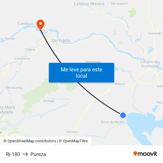 Rj-180 to Pureza map
