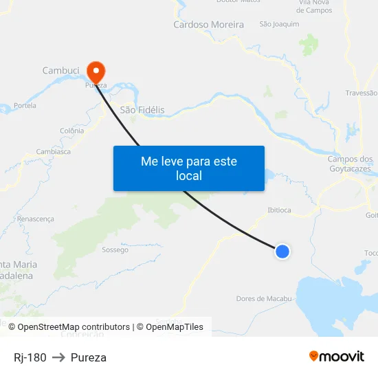 Rj-180 to Pureza map