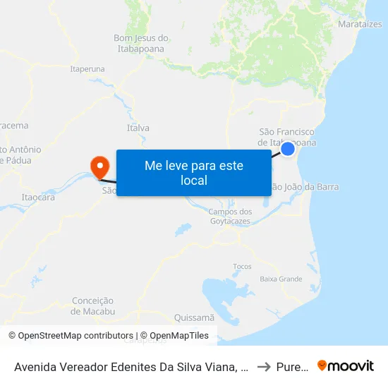 Avenida Vereador Edenites Da Silva Viana, 158 to Pureza map