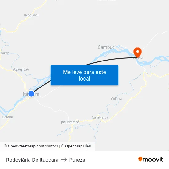 Rodoviária De Itaocara to Pureza map