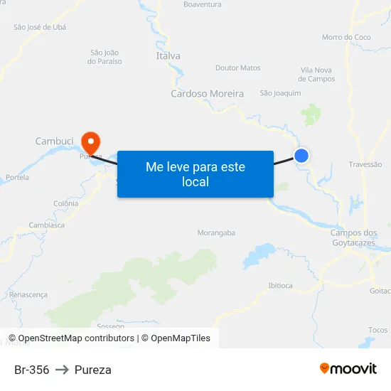 Br-356 to Pureza map