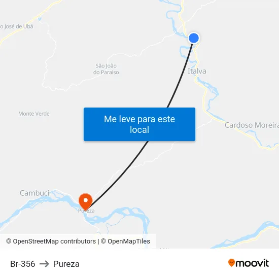 Br-356 to Pureza map