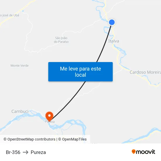 Br-356 to Pureza map