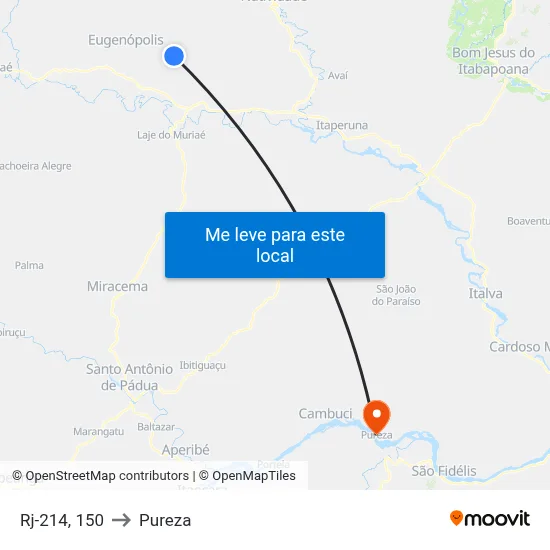 Rj-214, 150 to Pureza map