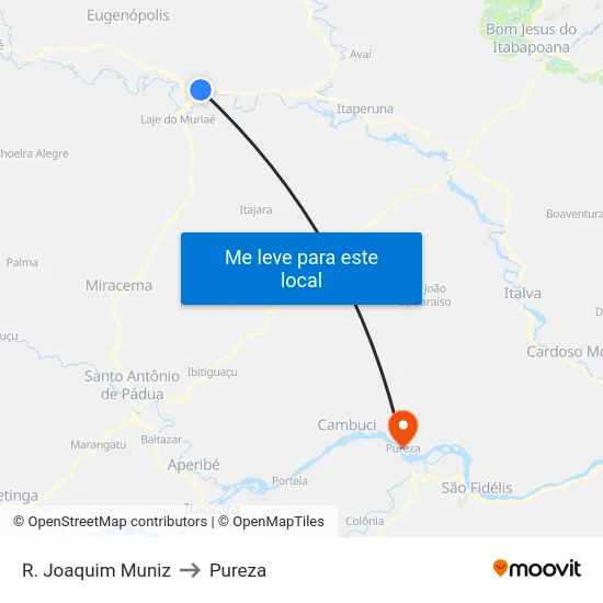 R. Joaquim Muniz to Pureza map