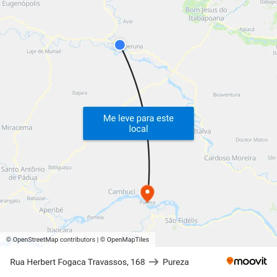 Rua Herbert Fogaca Travassos, 168 to Pureza map