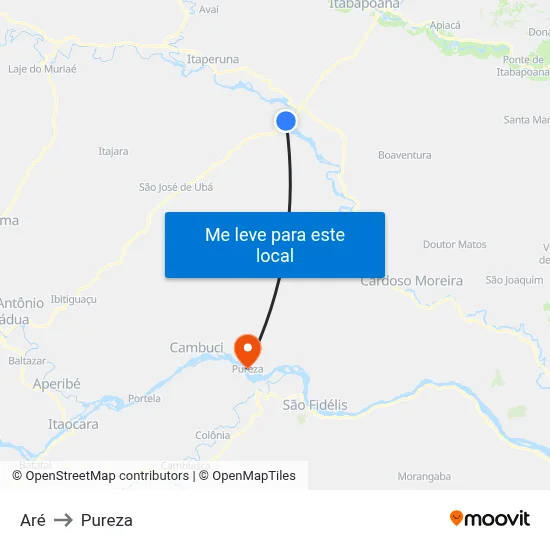 Aré to Pureza map