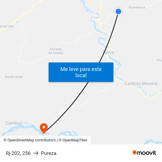 Rj-202, 256 to Pureza map