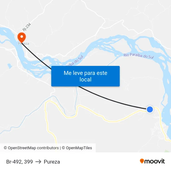 Br-492, 399 to Pureza map