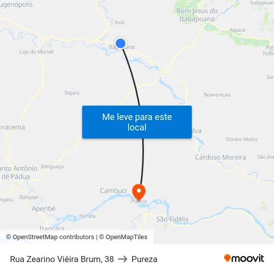 Rua Zearino Viêira Brum, 38 to Pureza map