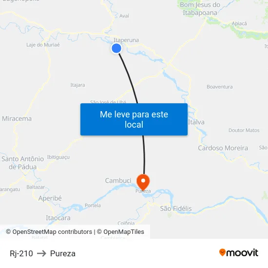 Rj-210 to Pureza map