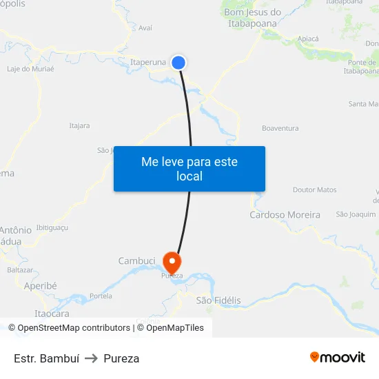 Estr. Bambuí to Pureza map