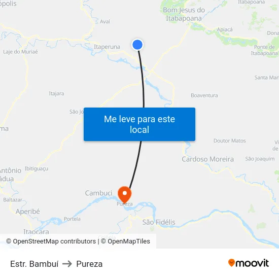 Estr. Bambuí to Pureza map