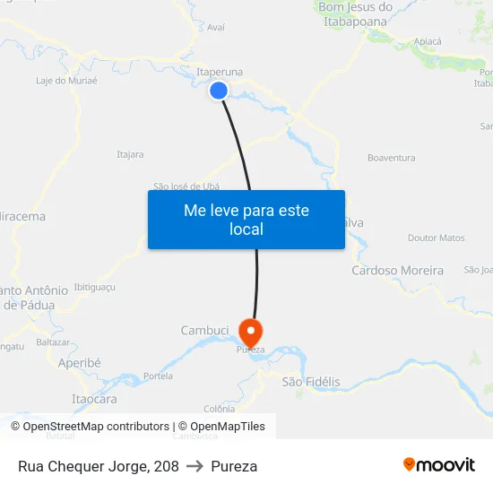 Rua Chequer Jorge, 208 to Pureza map
