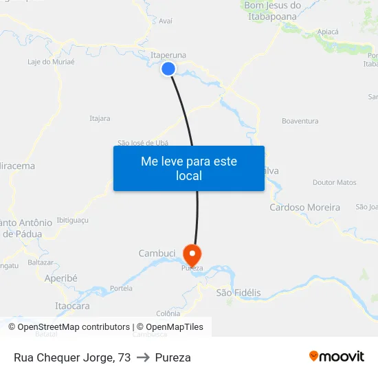 Rua Chequer Jorge, 73 to Pureza map