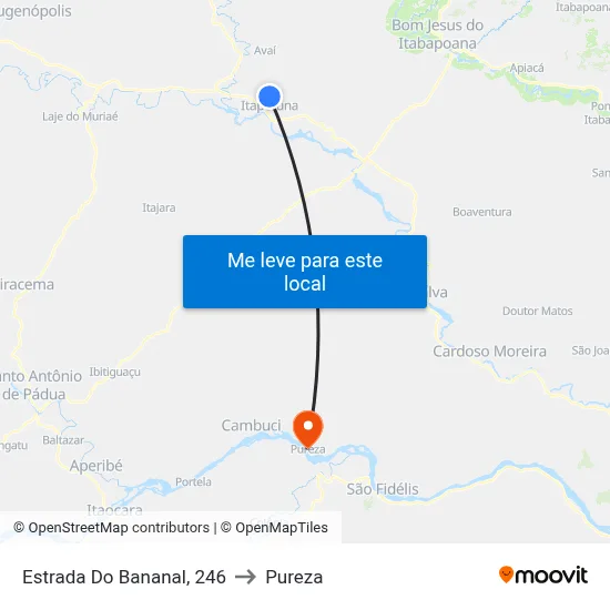 Estrada Do Bananal, 246 to Pureza map