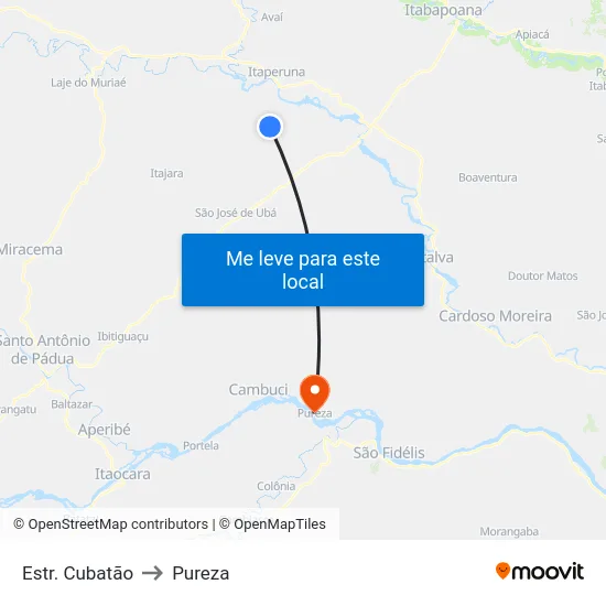 Estr. Cubatão to Pureza map