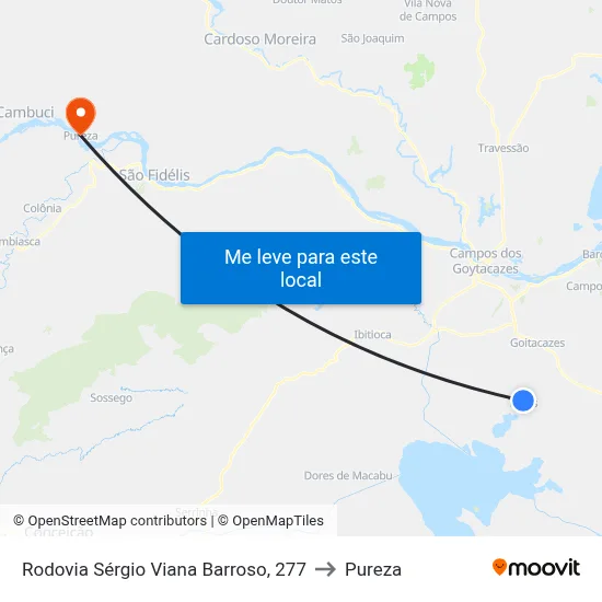 Rodovia Sérgio Viana Barroso, 277 to Pureza map