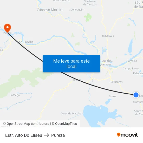 Estr. Alto Do Eliseu to Pureza map