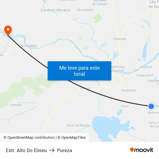 Estr. Alto Do Eliseu to Pureza map