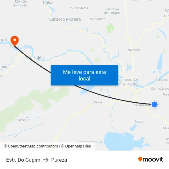 Estr. Do Cupim to Pureza map