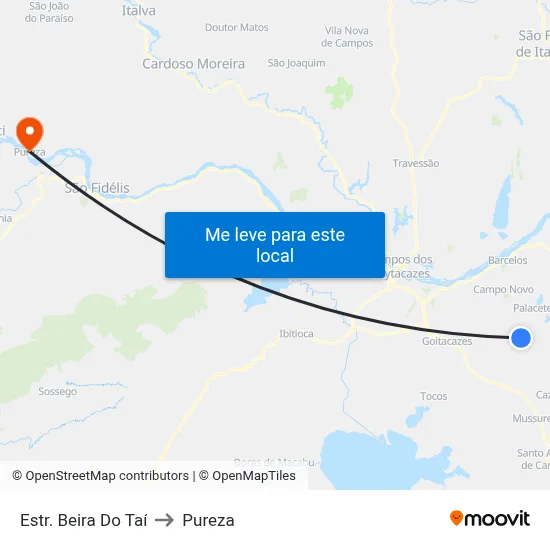 Estr. Beira Do Taí to Pureza map