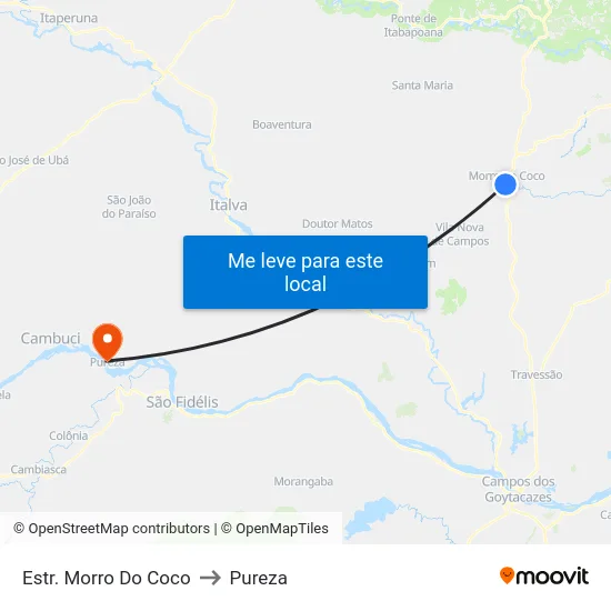 Estr. Morro Do Coco to Pureza map