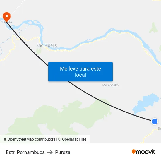Estr. Pernambuca to Pureza map