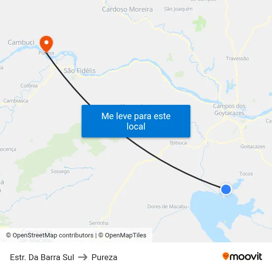 Estr. Da Barra Sul to Pureza map