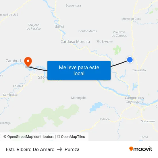 Estr. Ribeiro Do Amaro to Pureza map