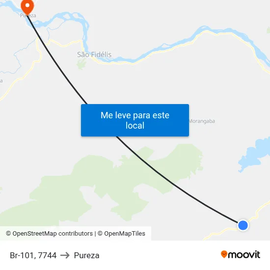 Br-101, 7744 to Pureza map