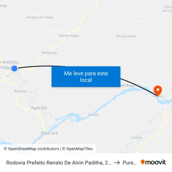 Rodovia Prefeito Renato De Alvin Padilha, 2446 to Pureza map