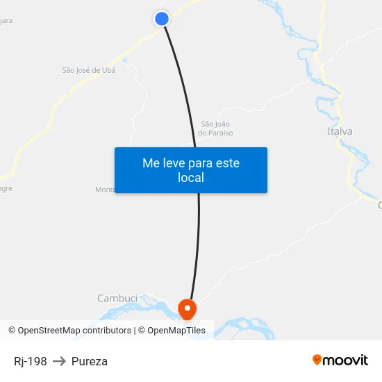 Rj-198 to Pureza map