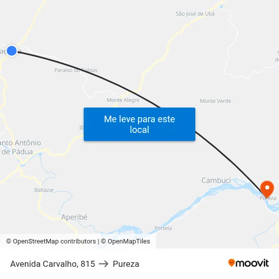 Avenida Carvalho, 815 to Pureza map