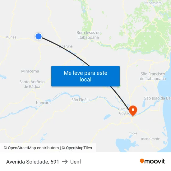 Avenida Soledade, 691 to Uenf map