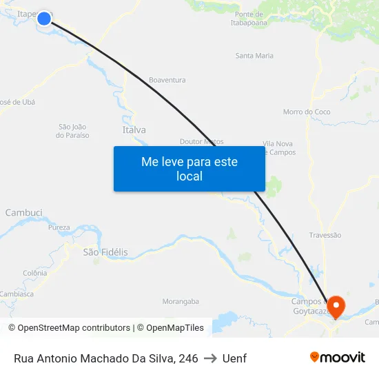 Rua Antonio Machado Da Silva, 246 to Uenf map