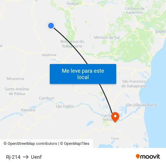 Rj-214 to Uenf map