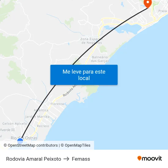Rodovia Amaral Peixoto to Femass map