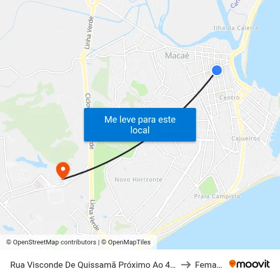 Rua Visconde De Quissamã Próximo Ao 487 to Femass map