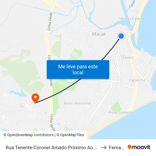 Rua Tenente-Coronel Amado Próximo Ao 203 to Femass map