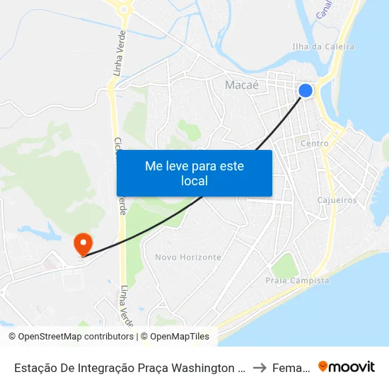 Estação De Integração Praça Washington Luiz to Femass map