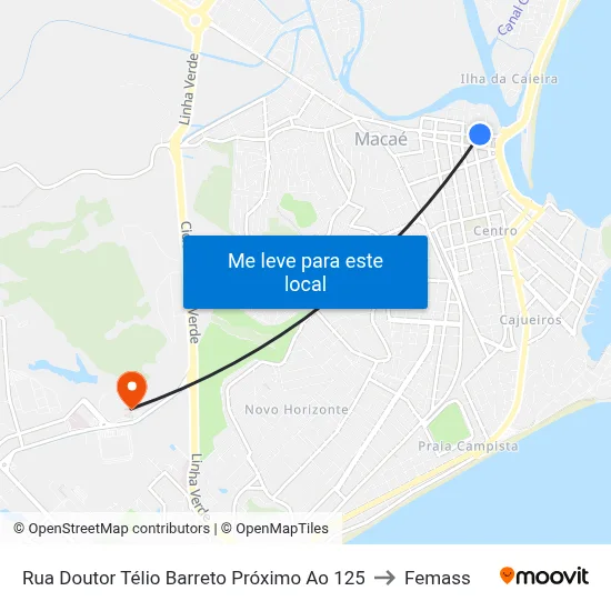 Rua Doutor Télio Barreto Próximo Ao 125 to Femass map